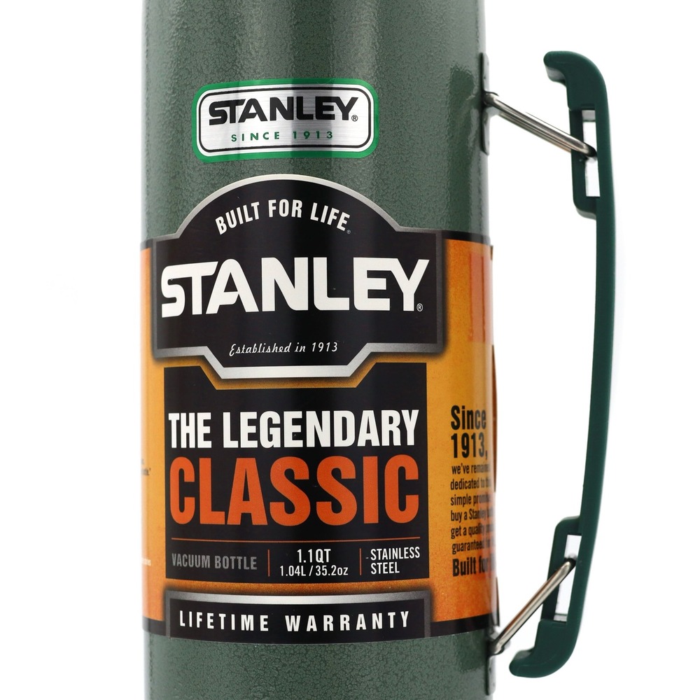 Stanley Vacuum Bottle 1.1QT NEW Hammertone Green Stainless Steel Camping Work - Picture 4 of 7
